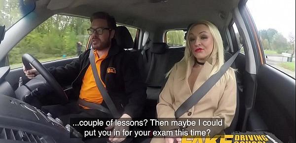  Fake Driving School Sexy jealous twin loves a good backseat fuck and facial